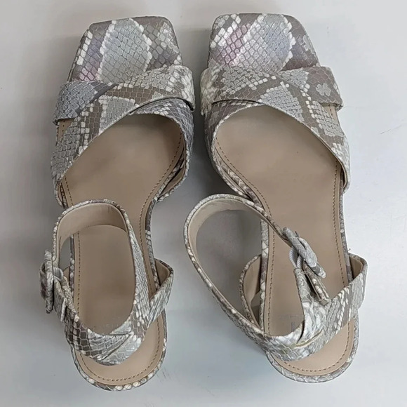 New Marc Fisher Faril Ankle Strap Platform Sandal Chic Cream Size 9 - Picture 6 of 12